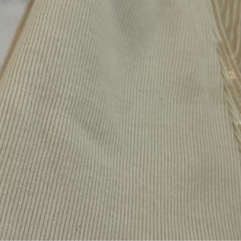 EXPRESS tank top small petite tiny sequins on front cream color - Picture 6 of 6